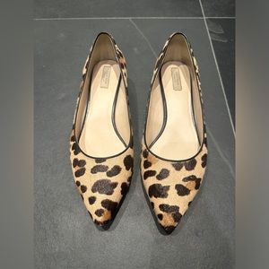 Cole Haan vesta skimmer flat calf hair leopard 8.5